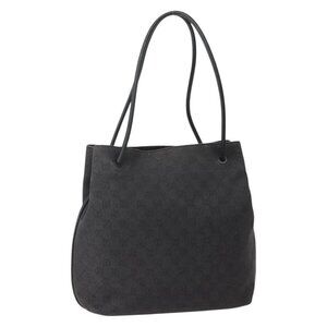 GUCCI GG Canvas Tote Bag Black 101341 Auth ep10945